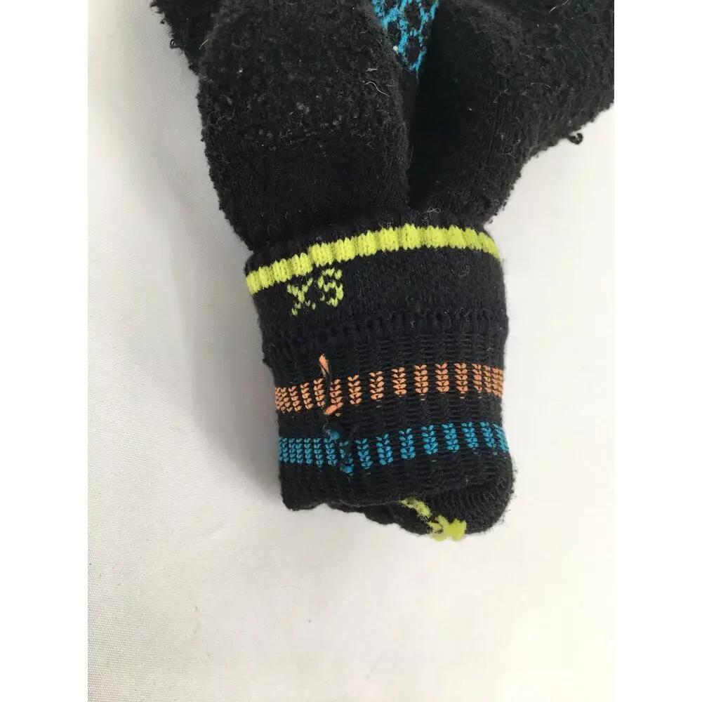 Bombas Kids Calf Socks Black Blue Orange Yellow Honeycomb Bee Print XS 2-8